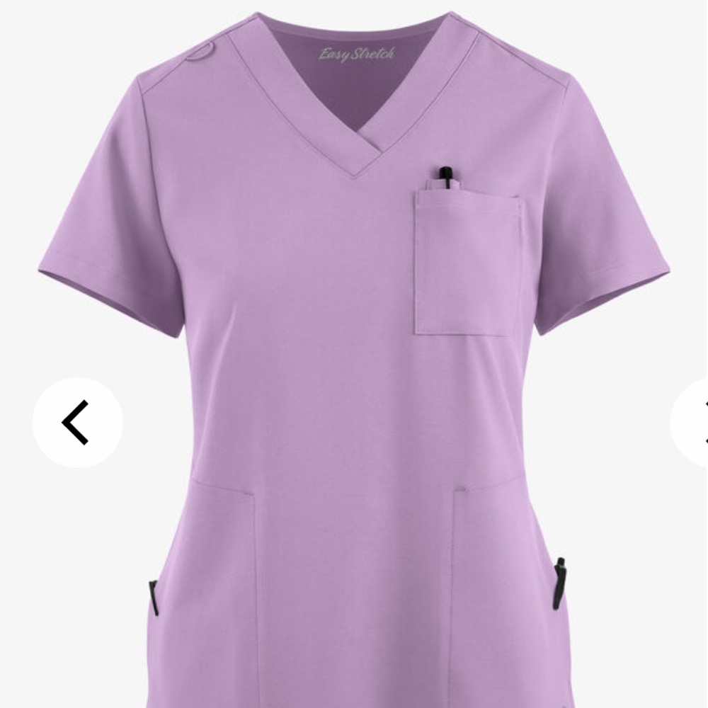 Easy Stretch Butter-Soft Lavender Scrub Top